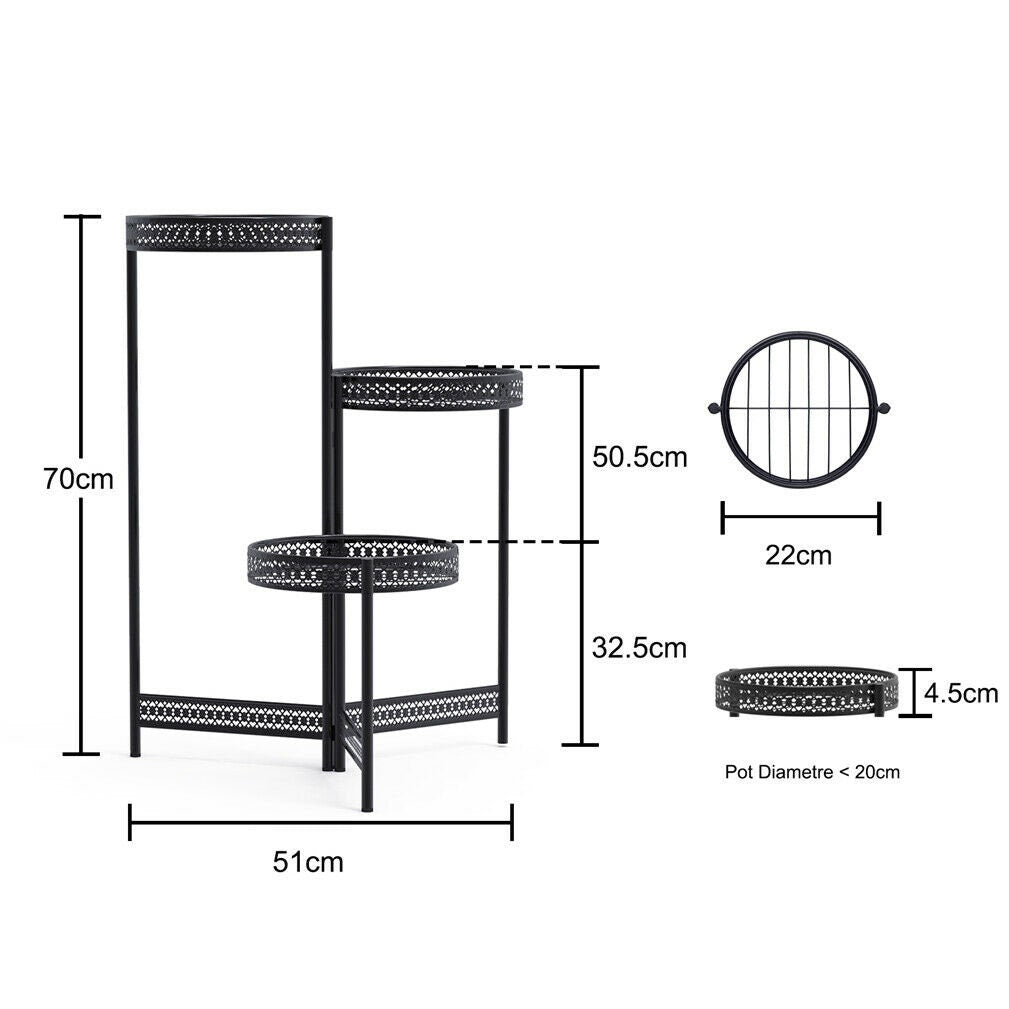 Premium Quality Black Metal Plant Stand
