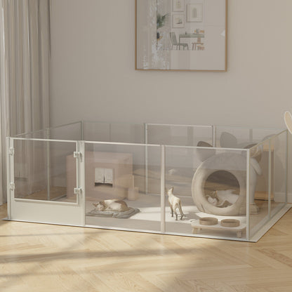 Versatile Sleek Thick Acrylic Pet Playpen Dog Puppies Run Kennel Rabbit Play Pen