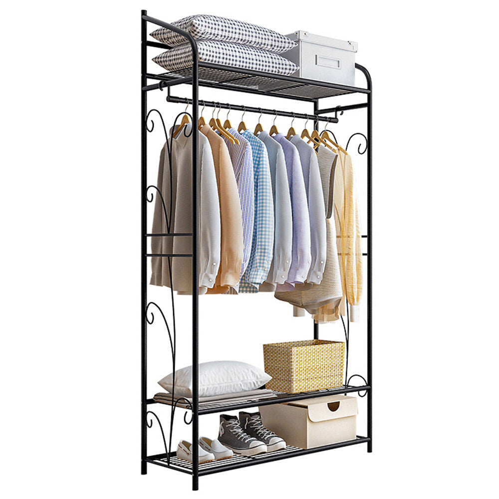 Extra Large Metal Clothes Rail Storage Dress Hanging Garment Rack Portable Stand