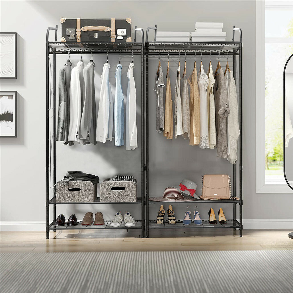 Extra Large Metal Clothes Rail Storage Dress Hanging Garment Rack Portable Stand