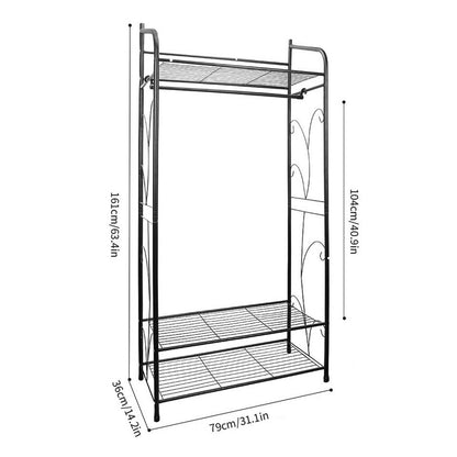 Extra Large Metal Clothes Rail Storage Dress Hanging Garment Rack Portable Stand