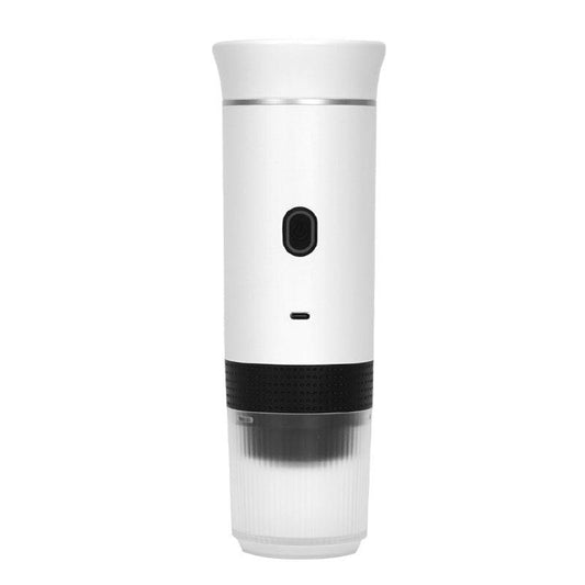 White Portable Espresso Coffee Machine - Universal 3-in-1 Capsule, Coffee Powder, and Espresso Maker.