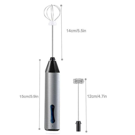 Rechargeable Electric Milk Frother, Handheld Foam Maker, Coffee Frothing Wand, Whisk for Milk, Coffee, and Baking.
