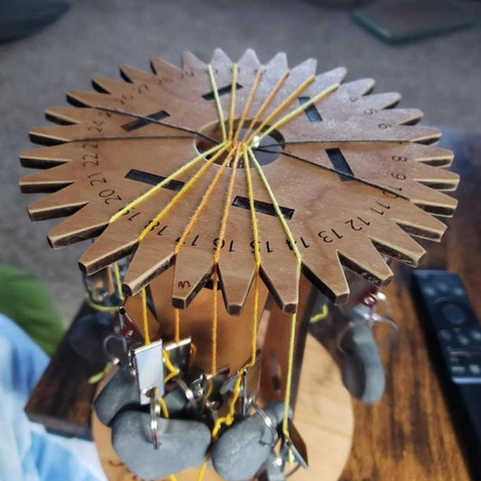 Wooden Kumihimo Marudai Stand â Craft Tool for Braiding and Creative Cord Making.