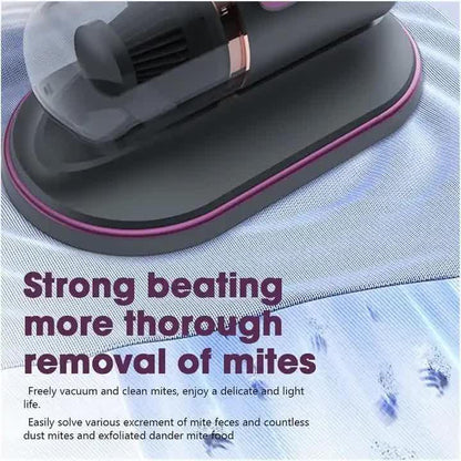 Gold Portable UV Mattress Cleaner, Handheld Wireless Dust Mite Vacuum, Home UV Sterilizer for Bed, Fabric & Upholstery.
