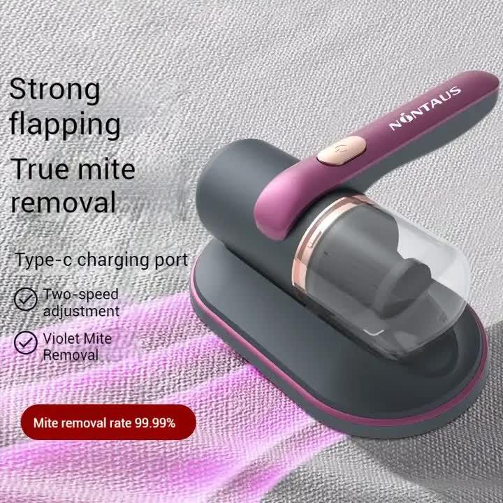 Purple Portable UV Mattress Cleaner, Handheld Wireless Dust Mite Vacuum, Home UV Sterilizer for Bed, Fabric & Upholstery.