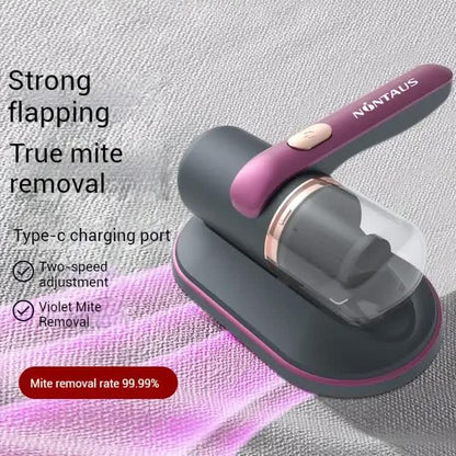 Purple Portable UV Mattress Cleaner, Handheld Wireless Dust Mite Vacuum, Home UV Sterilizer for Bed, Fabric & Upholstery.