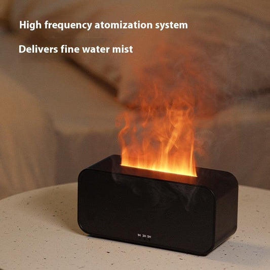 White Timing Simulation Aroma Diffuser Usb Household Flame Humidifier Aromatherapy Machine Spray Air Flame Humidifier Diffuser.