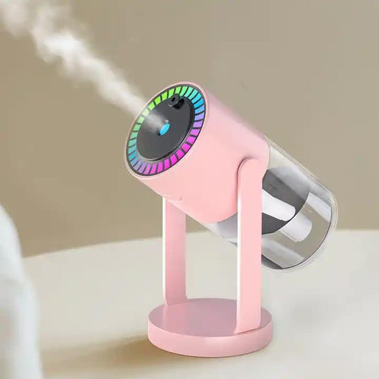Pink Starry Sky Projection Humidifier â USB Ultrasonic Car and Home Air Humidifier, Mist Diffuser for Hydration.