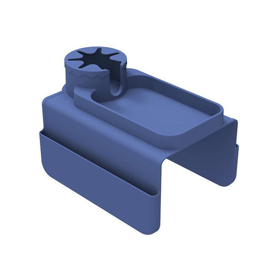 Light Blue Multi-Functional Silicone Couch Cup Holder with Storage Organizer | Durable and Creative Armrest Tray.