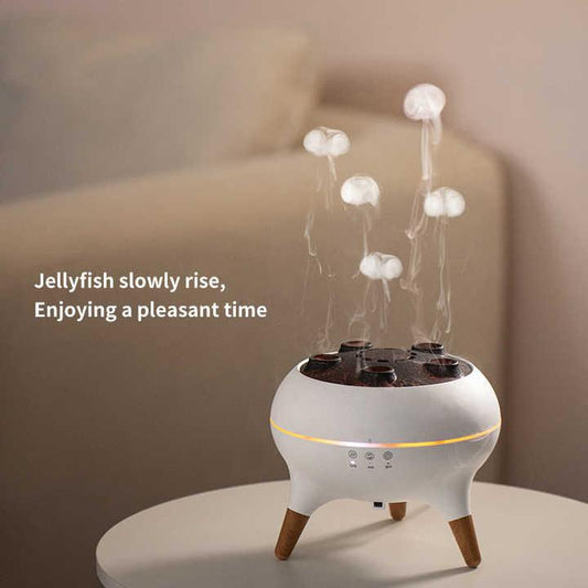 Dynamic Jellyfish Aroma Diffuser with Timer, Ambient Lighting, and Adjustable Mist Modes.