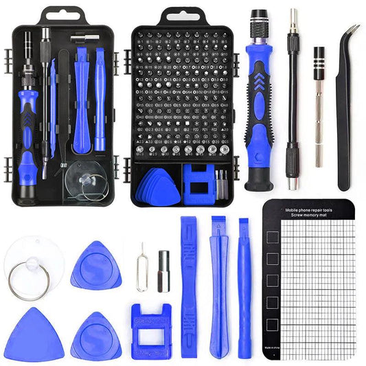 Blue 122-in-1  Precision Screwdriver Tool Kit for Electronics and DIY Repair.