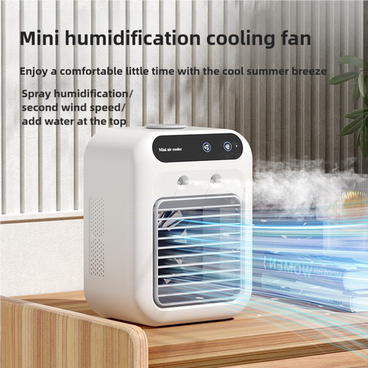 Portable Mini Air Cooler L7 with 500ml Water Tank and Humidifier Function.