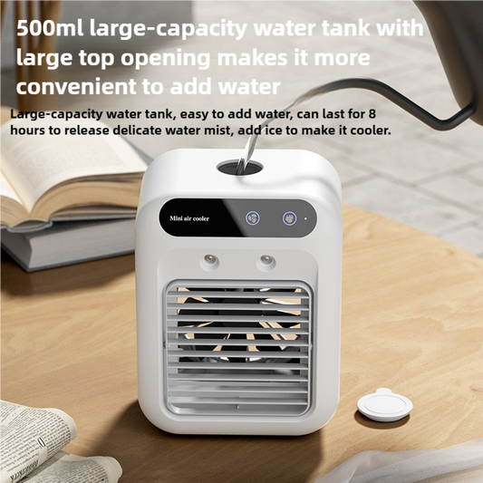 Portable Mini Air Cooler L7 with 500ml Water Tank and Humidifier Function.