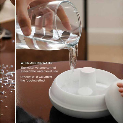 Flame Mountain Aroma Diffuser - 7-Color LED Light, 130ml Capacity, Ultrasonic Mist Maker for Home or Office, Cracked Black.