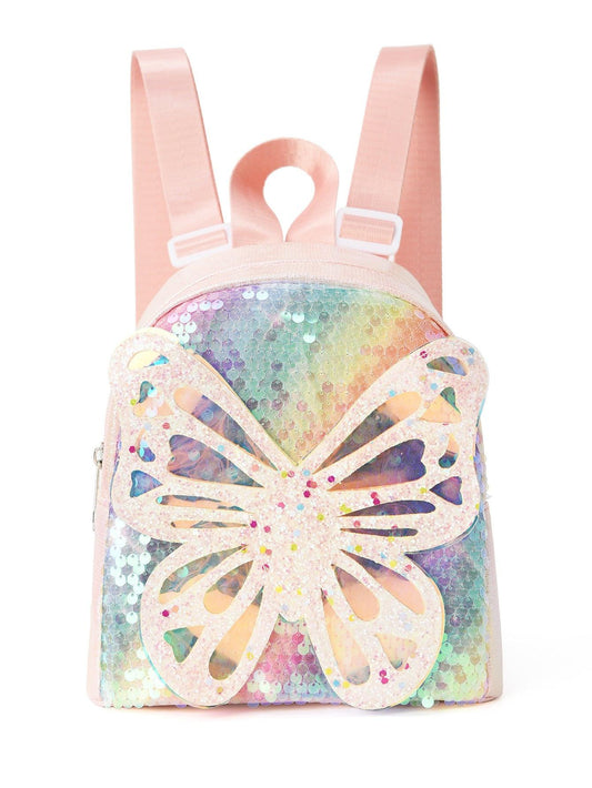Glitter Butterfly Sequin Backpack - Sparkling Small Backpack for Kids.