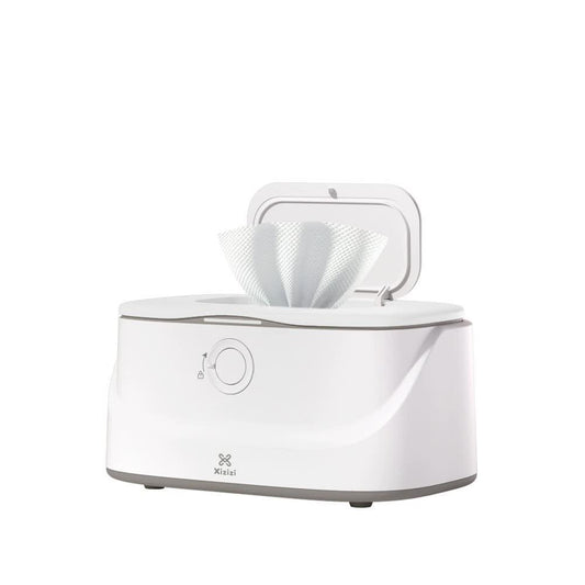 White USB-Powered Baby Wet Wipes Warmer - Portable and Adjustable Heating.