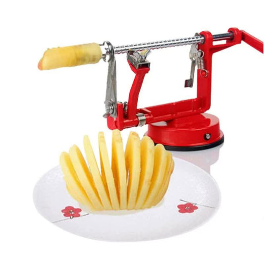 3-in-1 Apple Peeler, Corer, and Slicer with Suction Base â Effortless Fruit Prep.