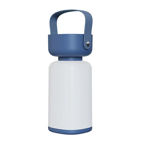 Blue Rechargeable Portable Camping Lantern - Lightweight LED Tent Light with Handle.