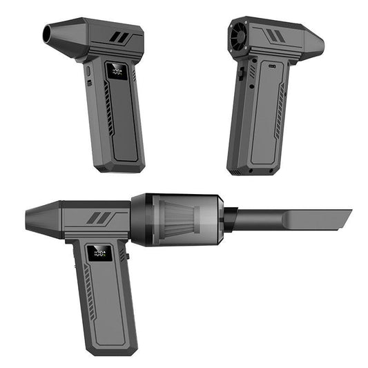 Black 130,000 Turn Compact Handheld Air Blower and Vacuum Cleaner with Dual Functionality (product without the vac attachments).