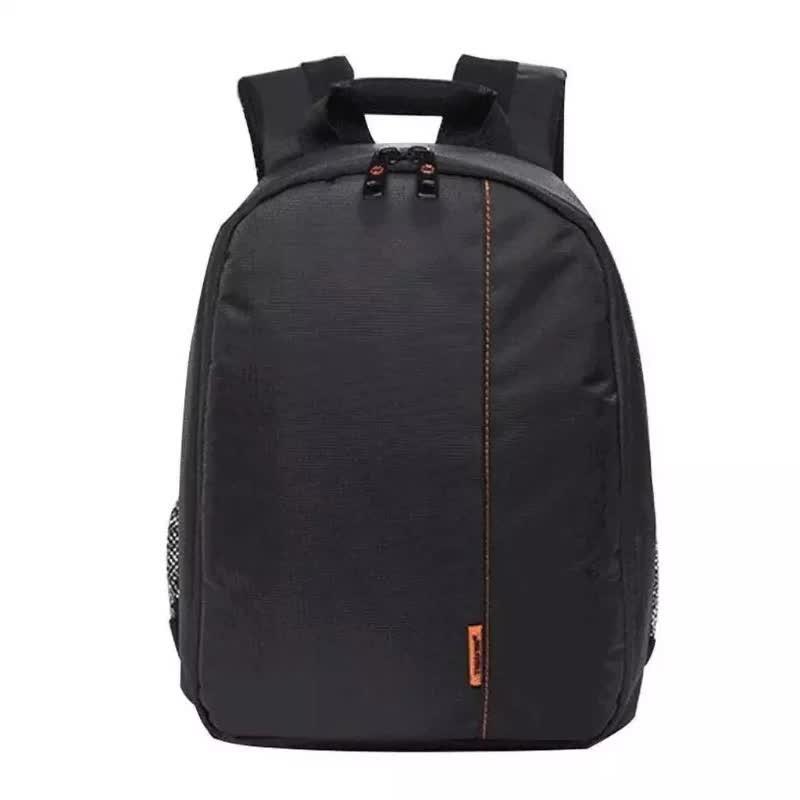 Orange Lining Water-Resistant DSLR Camera Backpack with Tripod Holder, Lightweight and Spacious Photography Bag for Outdoor Use(Camera and accessories are props, not included).