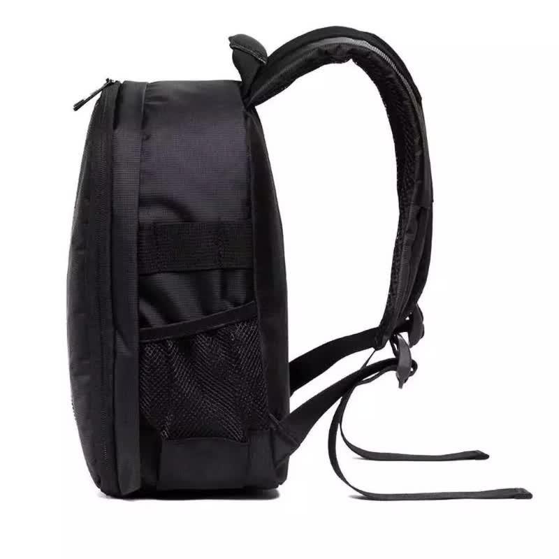 Orange Lining Water-Resistant DSLR Camera Backpack with Tripod Holder, Lightweight and Spacious Photography Bag for Outdoor Use(Camera and accessories are props, not included).