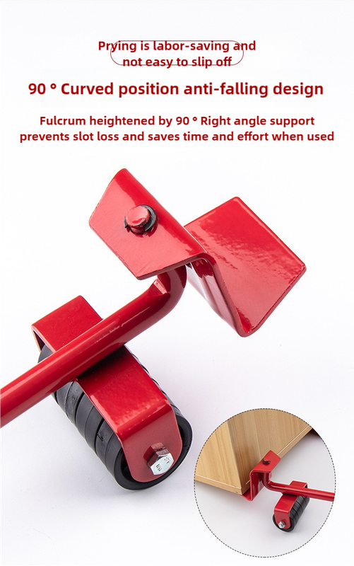 2 Pcs Red Heavy Duty Furniture Moving System, Sliding Dolly Tools for Easy Transport of Appliances, Furniture, and Heavy Objects.