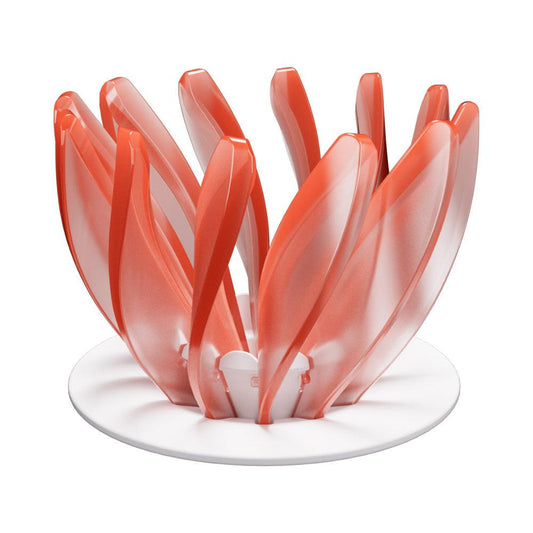 V60 Pour Over Coffee Dripper - Heat Resistant Brew Filter Cone - Orange(White Base).