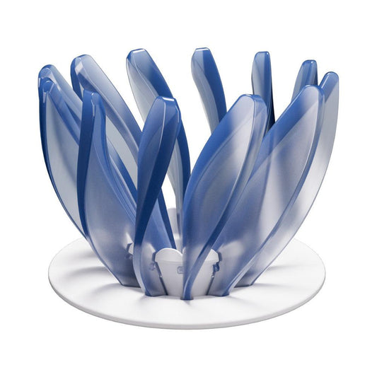 V60 Pour Over Coffee Dripper - Heat Resistant Brew Filter Cone - Blue(White Base).