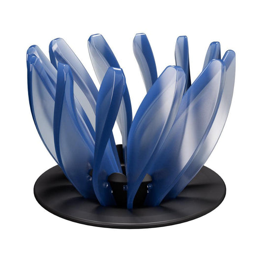 V60 Pour Over Coffee Dripper - Heat Resistant Brew Filter Cone - Blue(Black Base).