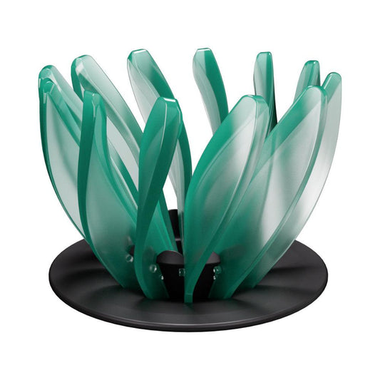 V60 Pour Over Coffee Dripper - Heat Resistant Brew Filter Cone - Green(Black  Base).