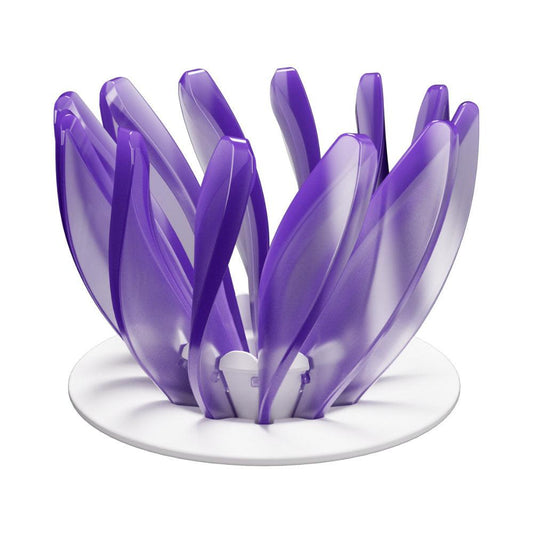 V60 Pour Over Coffee Dripper - Heat Resistant Brew Filter Cone - Purple(White Base).