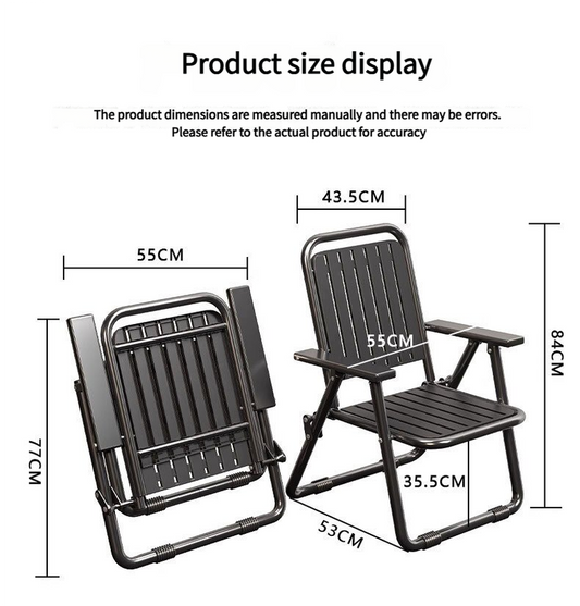 Coffee Portable Folding Chair - Outdoor Beach and Camping Recliner.