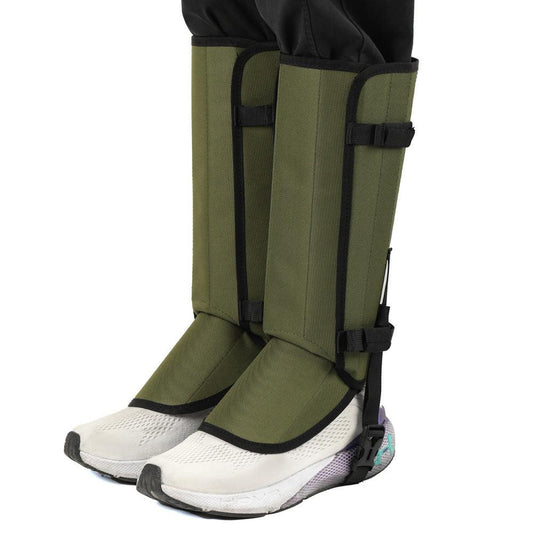 Outdoor Anti-Snake Bite Leg Guards - Hiking Camping Knee Protectors, Snow Shoe Covers, Leg Sleeves, Green.