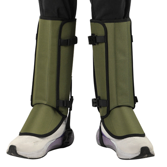 Outdoor Anti-Snake Bite Leg Guards - Hiking Camping Knee Protectors, Snow Shoe Covers, Leg Sleeves, khaki.