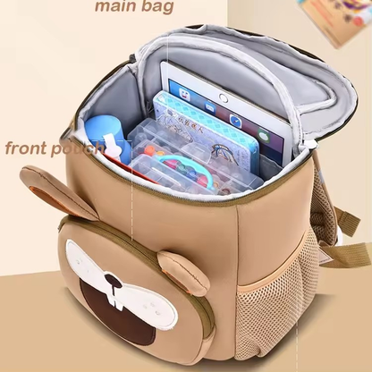 Yellow Tiger Cute Animal  Kids Backpack - Lightweight Toddler School Bag - Soft 3D Cartoon Daypack for Kindergarten & Childcare- Boys Girls Ages 1-3.