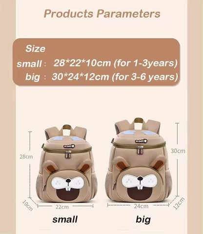 Yellow Tiger Cute Animal  Kids Backpack - Lightweight Toddler School Bag - Soft 3D Cartoon Daypack for Kindergarten & Childcare- Boys Girls Ages 1-3.