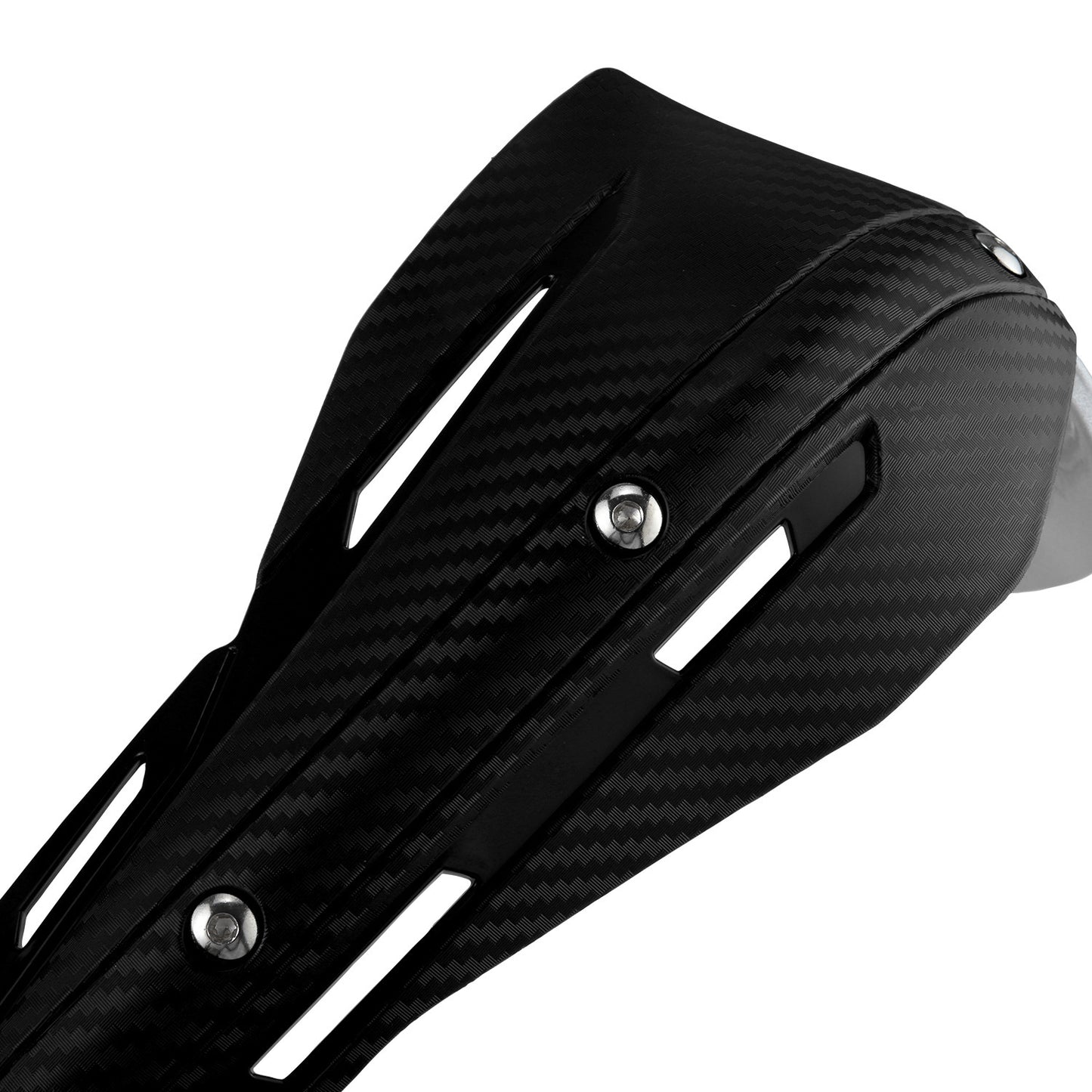 Professional Universal Motorcycle Handguards for Honda CC110 Cross Cub - Heavy Duty Aluminum Alloy Anti-Collision Brush Guards, Carbon Fiber Style Handlebar Protectors for Dirt Bikes and Off-Road Motorcycles - 1 Pair—Orange
