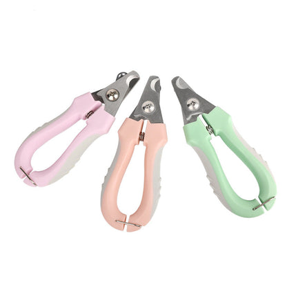 3 PCS Green Professional Pet Nail Clippers for Dogs and Cats - Sharp Stainless Steel Blades with Safety Guard and Anti-Splash Baffle - Ergonomic Non-Slip Handle for Safe and Easy Grooming