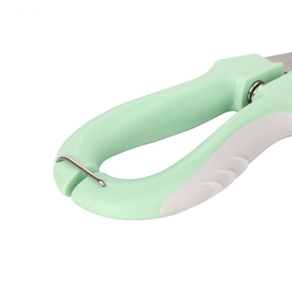 3 PCS Green Professional Pet Nail Clippers for Dogs and Cats - Sharp Stainless Steel Blades with Safety Guard and Anti-Splash Baffle - Ergonomic Non-Slip Handle for Safe and Easy Grooming