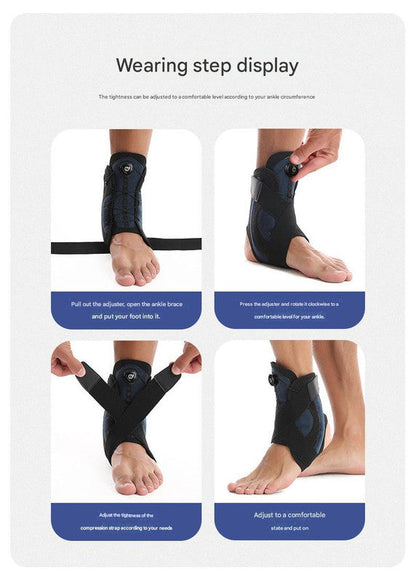 1 Pair Black Pink Adjustable Ankle Brace â Compression Support for Running, Sports, and Ankle Recovery.