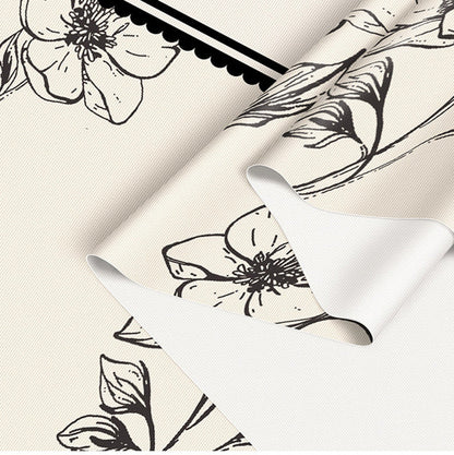 Style B Black and Beige Premium PVC Tablecloth - Oil & Water Resistant Table Cover for Dining Tables (120 x 180 cm)