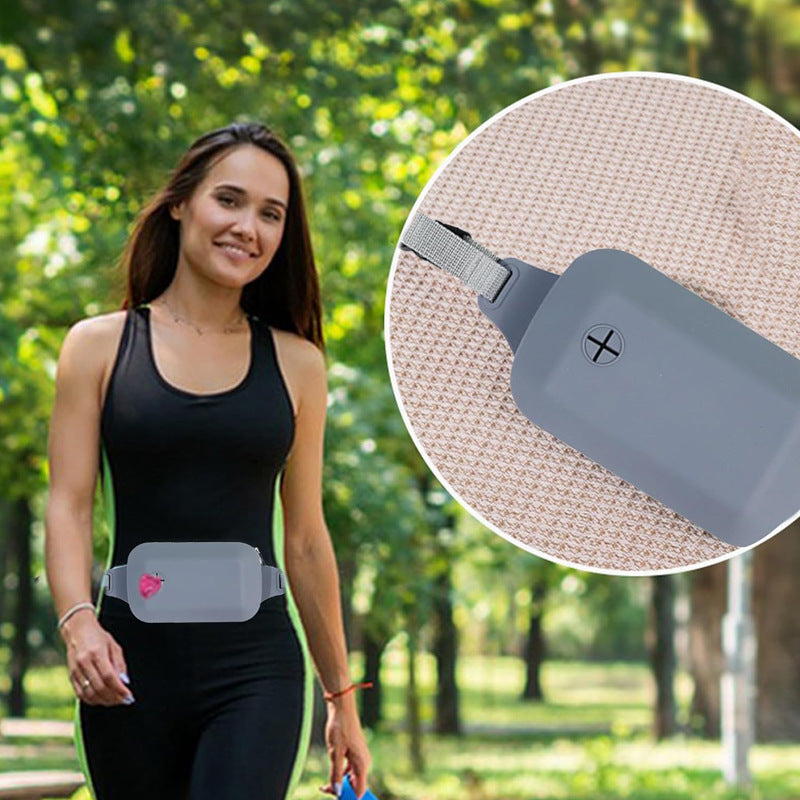 Black Silicone Pet Treat Pouch for Dog Training - Portable Waist Bag with Waste Bag Holder