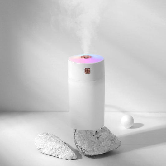 White 300ml USB Air Humidifier - Quiet Mini Humidifier for Bedroom, Office, Car.