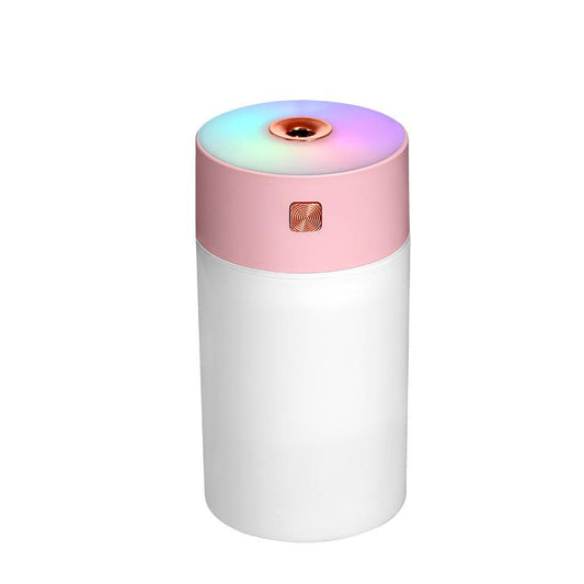 Pink 300ml USB Air Humidifier - Quiet Mini Humidifier for Bedroom, Office, Car.