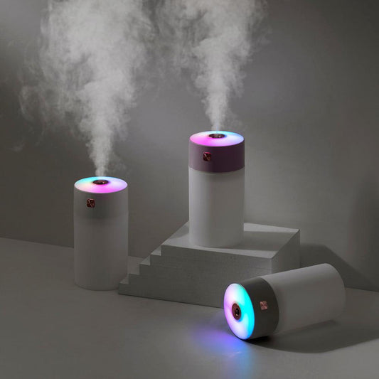 Pink 300ml USB Air Humidifier - Quiet Mini Humidifier for Bedroom, Office, Car.