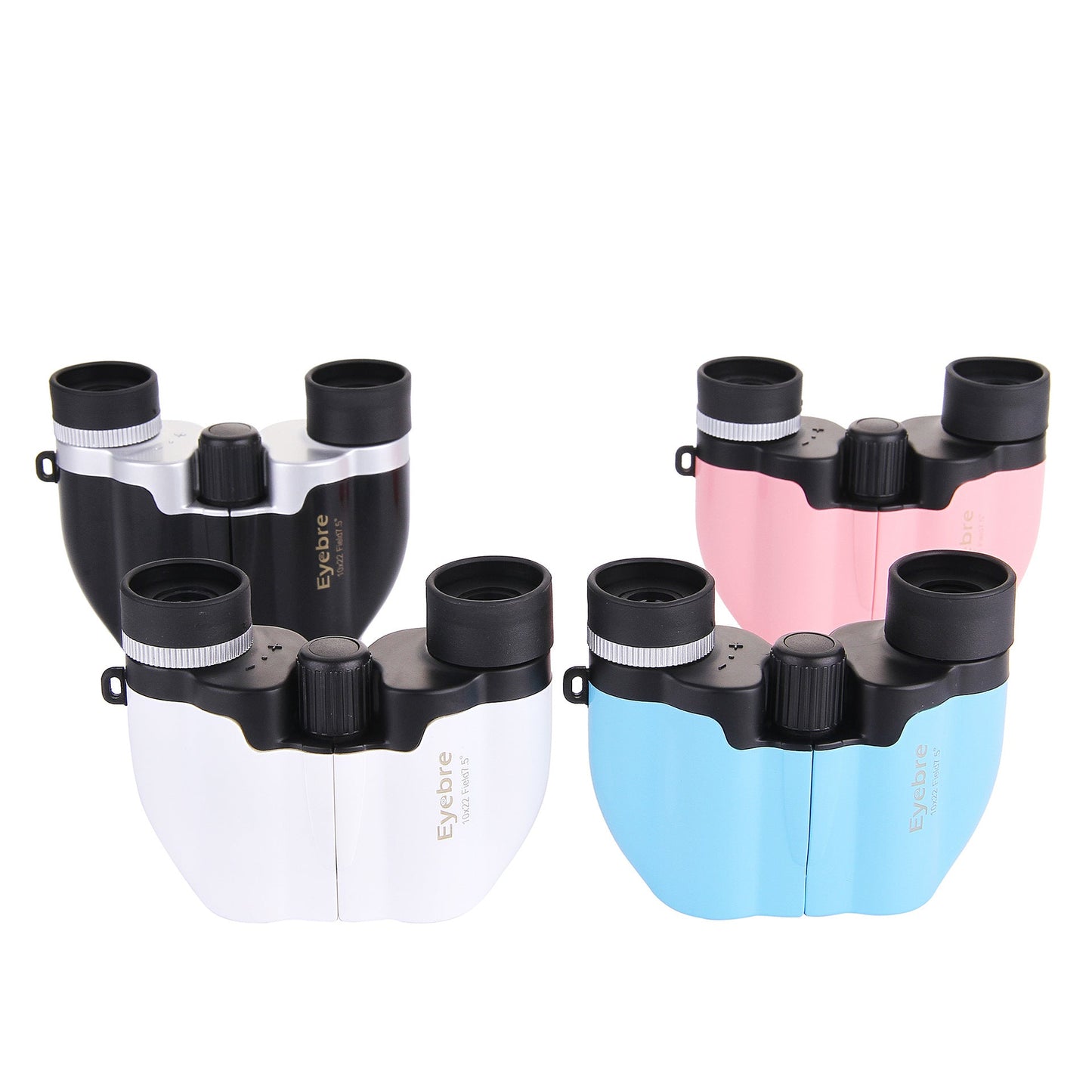 Pink 10x22 Compact Binoculars for Adults - High Definition Lightweight Telescope for Hiking, Travel, and Concerts.