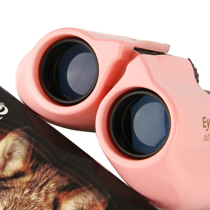 Pink 10x22 Compact Binoculars for Adults - High Definition Lightweight Telescope for Hiking, Travel, and Concerts.