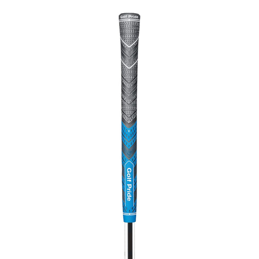 2 Pcs Blue MCC PLUS4 Midsize Golf Grip - Rubber and Cotton Thread Hybrid, 265 mm, 72g, Core 60