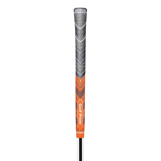 2 Pcs Orange MCC PLUS4 Midsize Golf Grip - Rubber and Cotton Thread Hybrid, 265 mm, 72g, Core 60.